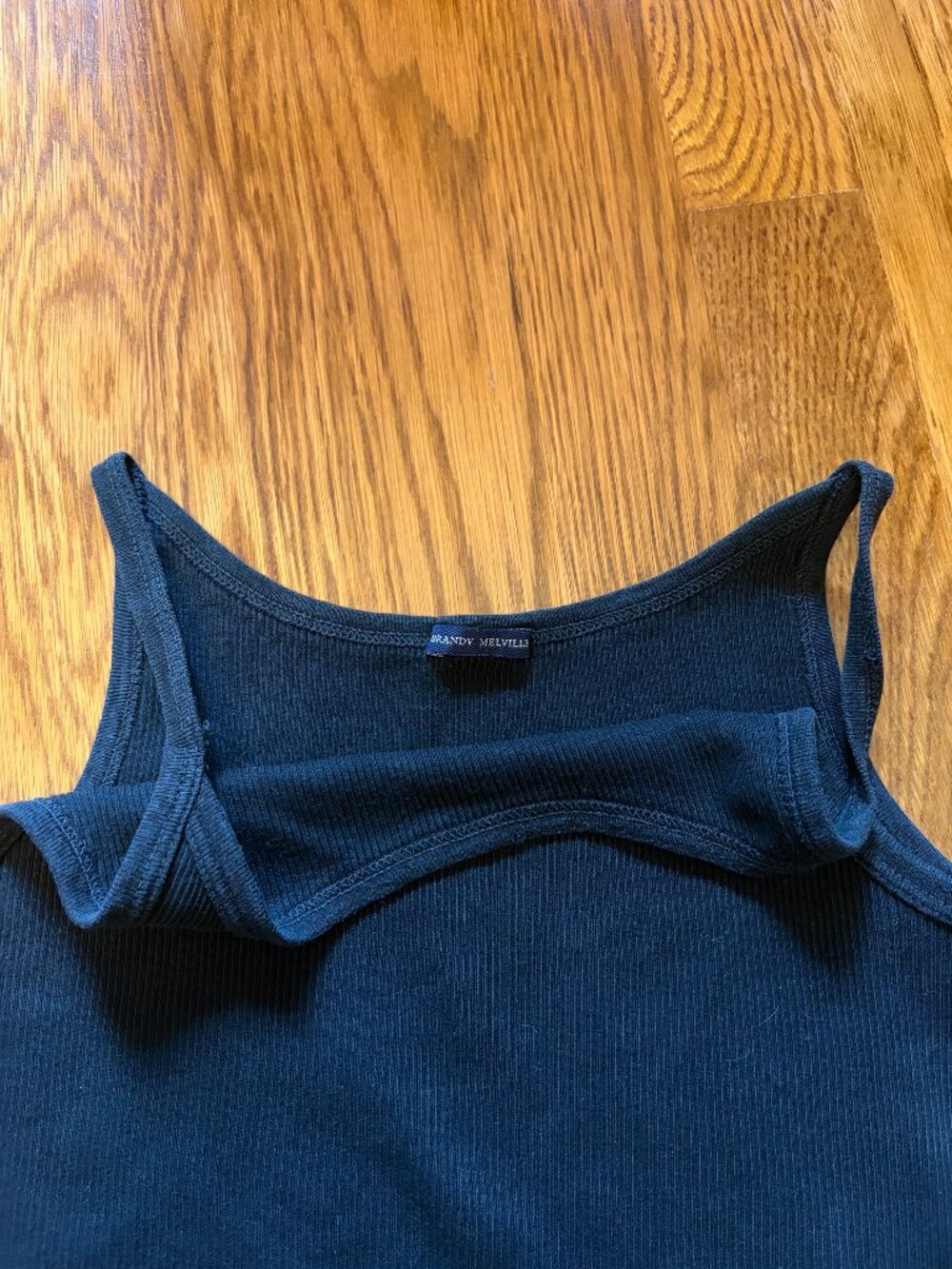 Brandy Melville cropped black cotton tank top